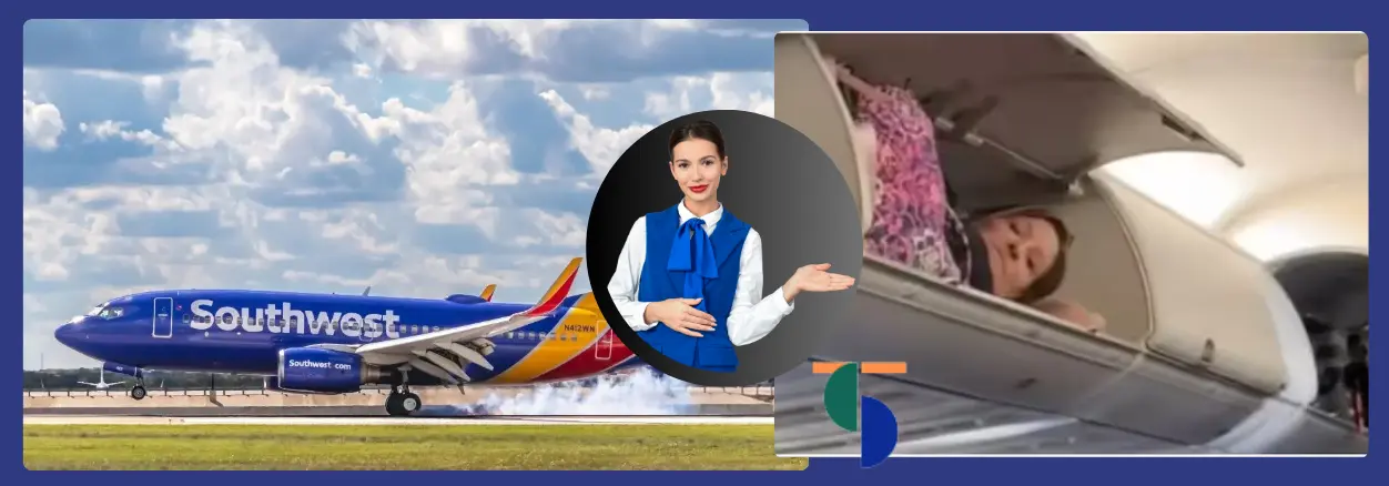 US Woman found sleeping in Overhead Bin in Southwest Airlines